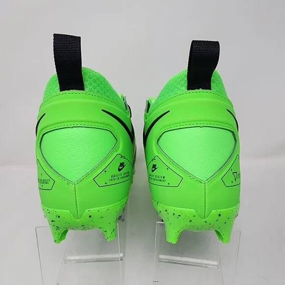 Nike Football Cleats Mens 11.5 Green Alpha Menace Pro 3 Razor Sharp Cuts Logo