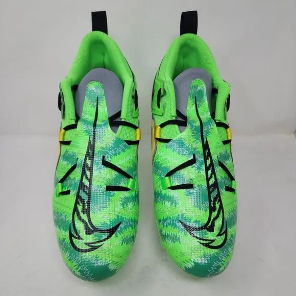 Nike Football Cleats Mens 11.5 Green Alpha Menace Pro 3 Razor Sharp Cuts Logo
