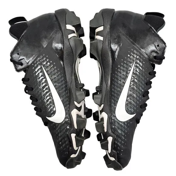 Nike Football Cleats Mens Size 9 Alpha Menace 2 Shark Black White Athletic