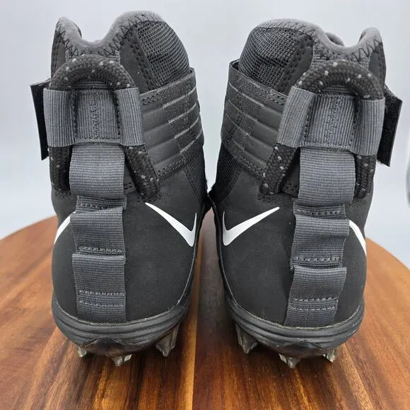 Nike Force Savage Elite 2 TD Football Cleats Mens 11 Black Straps Athletic Shoes