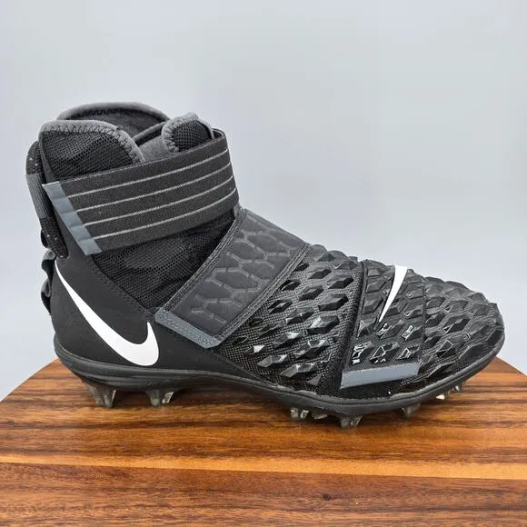 Nike Force Savage Elite 2 TD Football Cleats Mens 11 Black Straps Athletic Shoes
