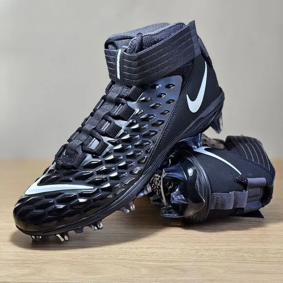 Nike Force Savage Pro 2 Football Cleats Shoes Men's 9 Black White New AH4000-002