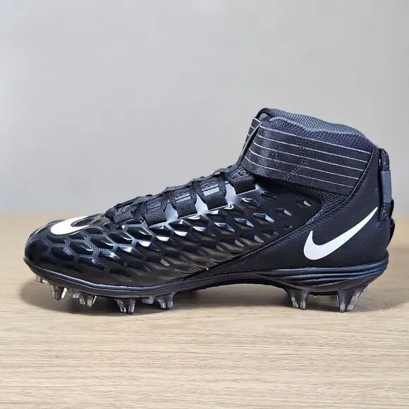 Nike Force Savage Pro 2 Football Cleats Shoes Men's 9 Black White New AH4000-002
