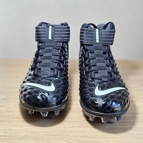Nike Force Savage Pro 2 Football Cleats Shoes Men's 9 Black White New AH4000-002