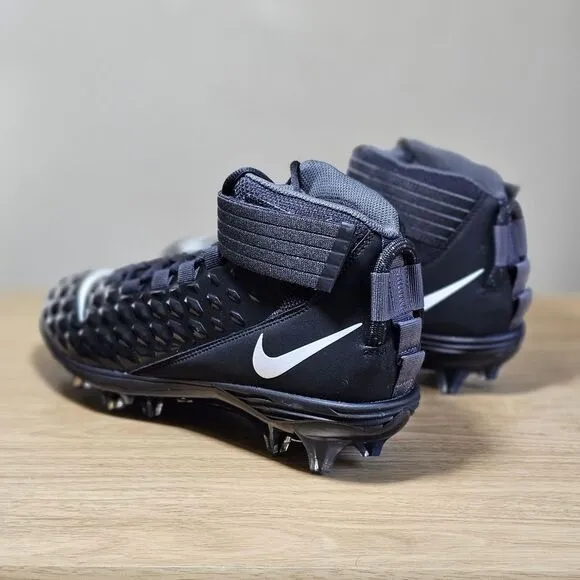 Nike Force Savage Pro 2 Football Cleats Shoes Men's 9 Black White New AH4000-002