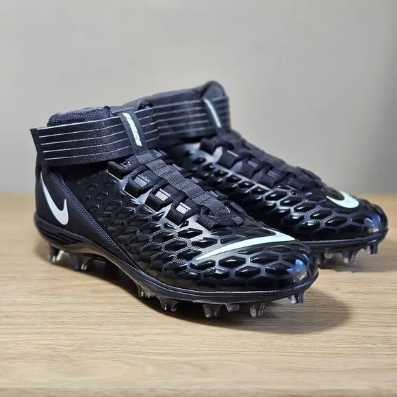 Nike Force Savage Pro 2 Football Cleats Shoes Men's 9 Black White New AH4000-002