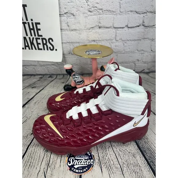 Nike Force Savage Pro 2 Shark Football Cleats Shoes Mens 14.5 Maroon Gold FSU PE