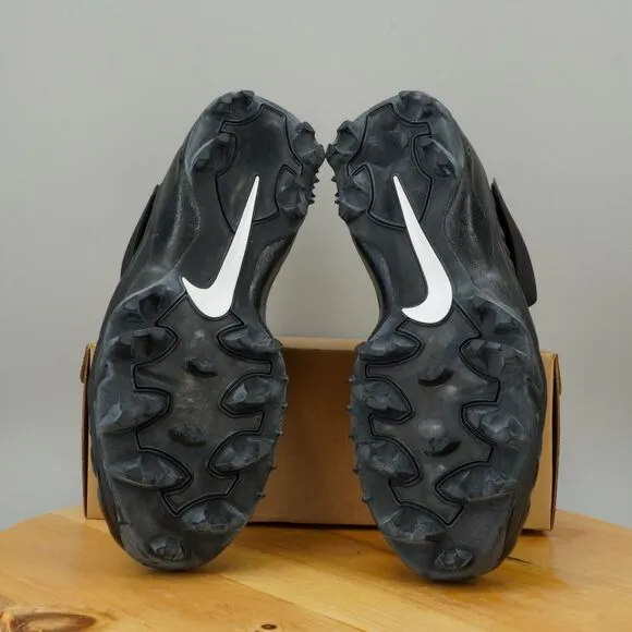 Nike Force Savage Pro 2 Shark Mens Size 12.5 Shoes Black Football Cleats Lineman