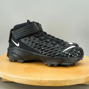Nike Force Savage Pro 2 Shark Mens Size 12.5 Shoes Black Football Cleats Lineman