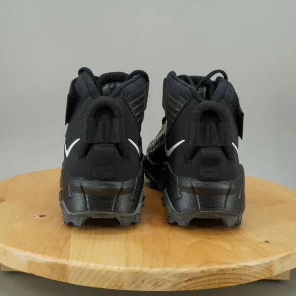 Nike Force Savage Pro 2 Shark Mens Size 12.5 Shoes Black Football Cleats Lineman