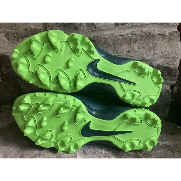 Nike Force Savage Pro 2 Shark MSU PE Football Cleats Green White Size 13 New