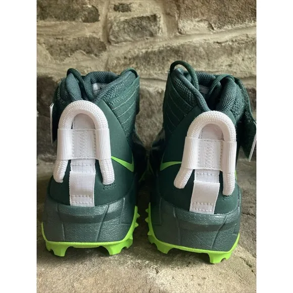 Nike Force Savage Pro 2 Shark MSU PE Football Cleats Green White Size 13 New