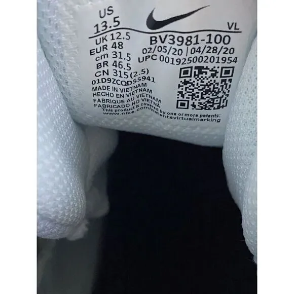 Nike Force Savage Pro 2 Detachable Football Cleats White BV3981-100 Men’s 13.5