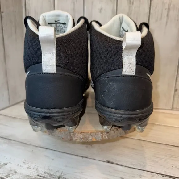 Nike Force Savage Pro D Black White Men’s Football Cleats Size 13 EUC