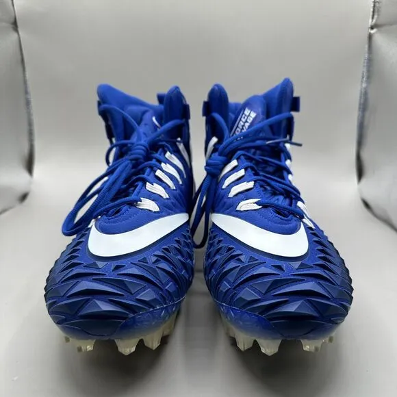 Nike Force Savage Pro TD Football Cleats White Blue 918346-415 Men’s Size 14