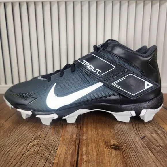 Nike Force Trout 8 Keystone Mold CZ5911-011 Men 13 Black Mid Baseball Cleats NEW