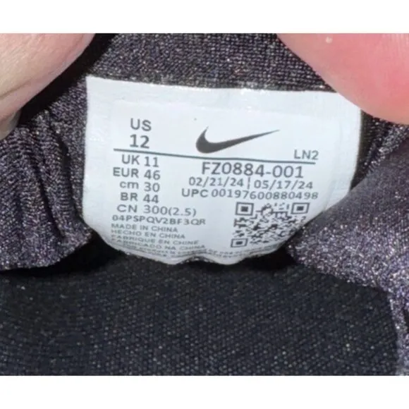 Nike Force Trout 9 Elite MCS Mens Molded Baseball Cleats Size 12 Black Gray