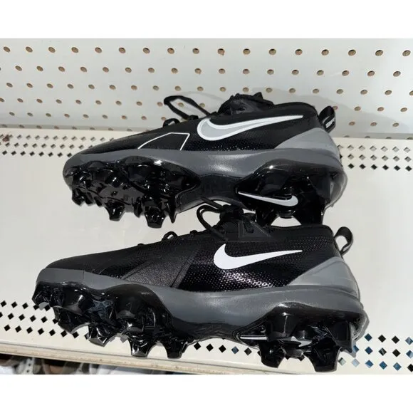 Nike Force Trout 9 Elite MCS Mens Molded Baseball Cleats Size 12 Black Gray