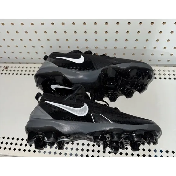 Nike Force Trout 9 Elite MCS Mens Molded Baseball Cleats Size 12 Black Gray