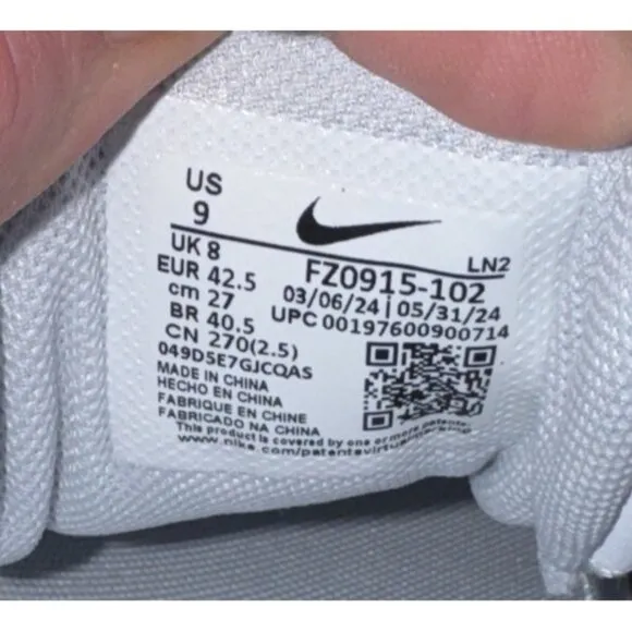Nike Force Trout 9 Pro MCS Mens Molded Baseball Cleats Size 9 White Gray Black