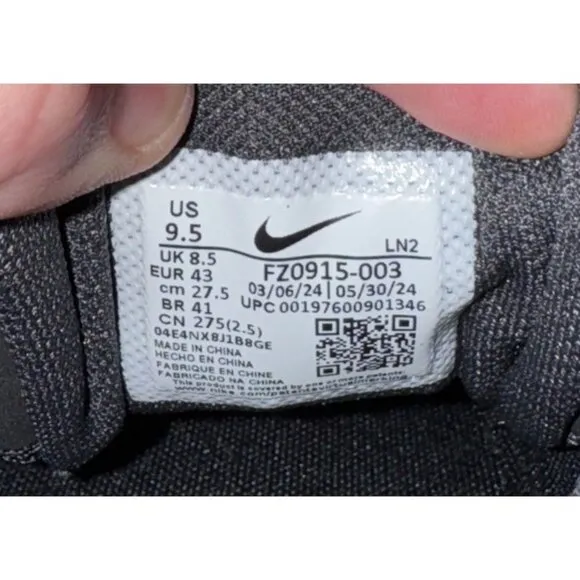 Nike Force Trout 9 Pro MCS Mens Molded Baseball Cleats Size 9.5 Black Gray White