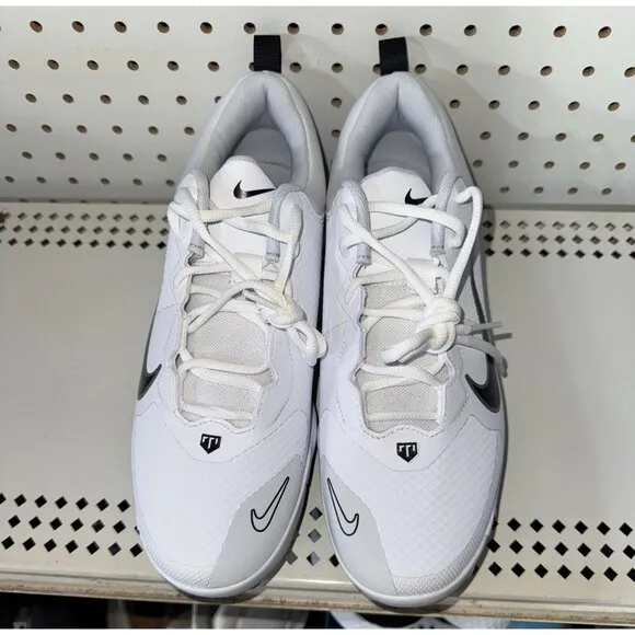 Nike Force Trout 9 Pro MCS Mens Molded Baseball Cleats Size 9.5 White Gray Black