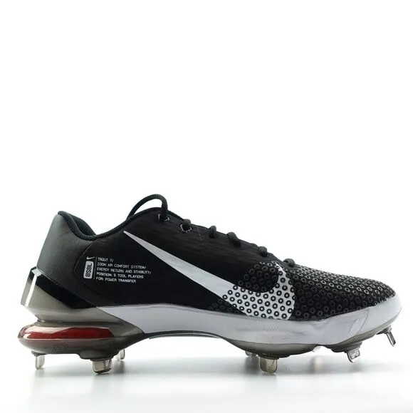Nike Force Zoom Mike Trout 7 Mens Baseball Metal Cleats Black CQ7224-009 Siz 9.5