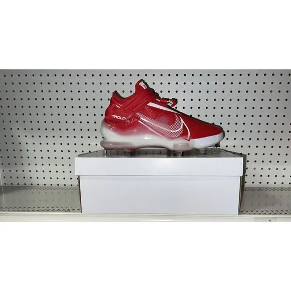 Nike Force Zoom Trout 7 Mens Metal Baseball Cleats Size 10 Red White CI3134-602
