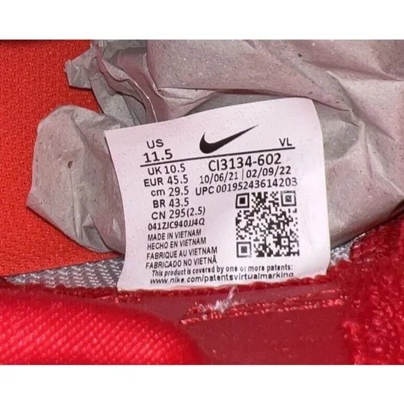 Nike Force Zoom Trout 7 Mens Metal Baseball Cleats Size 11.5 Red CI3134-602