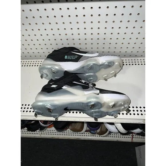 Nike Force Zoom Trout 7 Mens Metal Baseball Cleats Size 12 Black White
