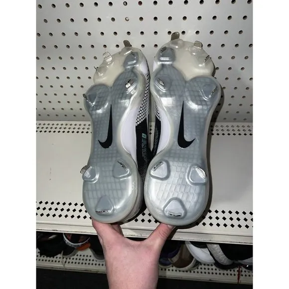 Nike Force Zoom Trout 7 Mens Metal Baseball Cleats Size 12 Black White