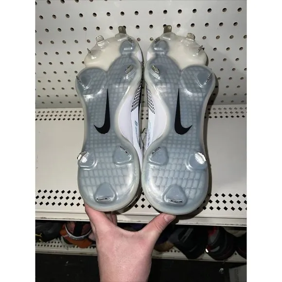 Nike Force Zoom Trout 7 Mens Metal Baseball Cleats Size 12 White Black