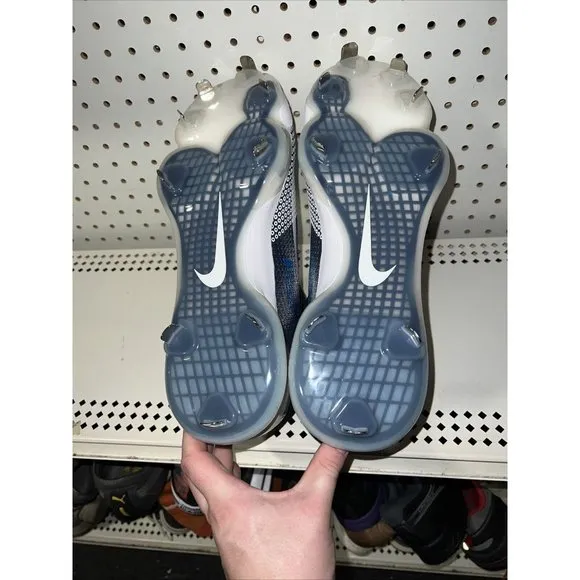 Nike Force Zoom Trout 7 Mens Metal Baseball Cleats Size 8 Navy Blue White