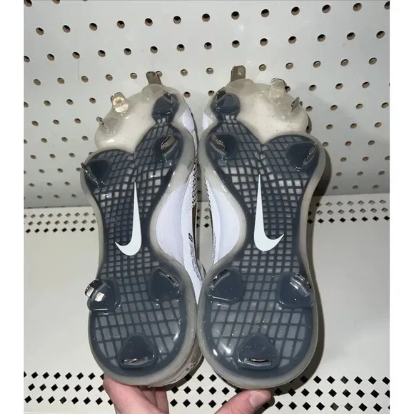 Nike Force Zoom Trout 7 Mens Metal Baseball Cleats Size 8 White Gold Black