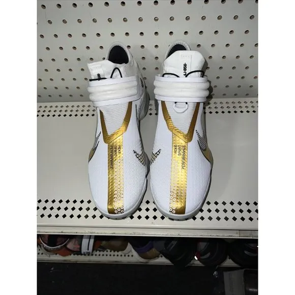 Nike Force Zoom Trout 7 Mens Metal Baseball Cleats Size 8.5 White Gold Black