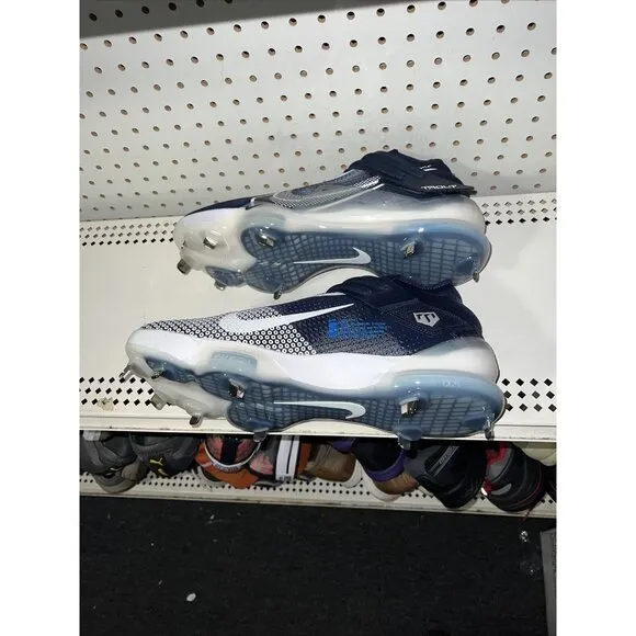 Nike Force Zoom Trout 7 Mens Metal Baseball Cleats Size 9 Navy Blue White