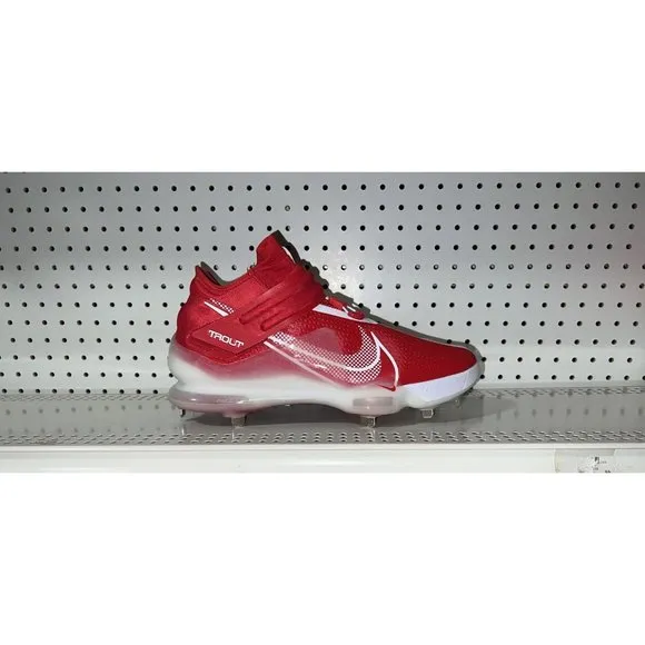 Nike Force Zoom Trout 7 Mens Metal Baseball Cleats Size 9 Red White CI3134-602