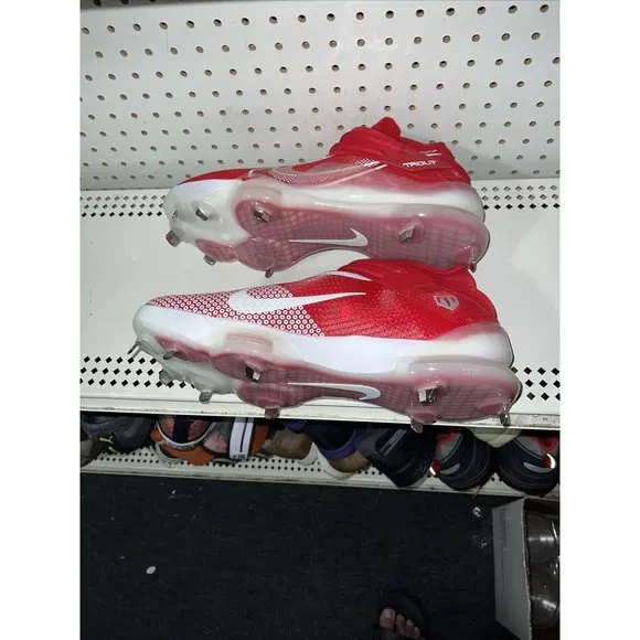 Nike Force Zoom Trout 7 Mens Metal Baseball Cleats Size 9 Red White CI3134-602
