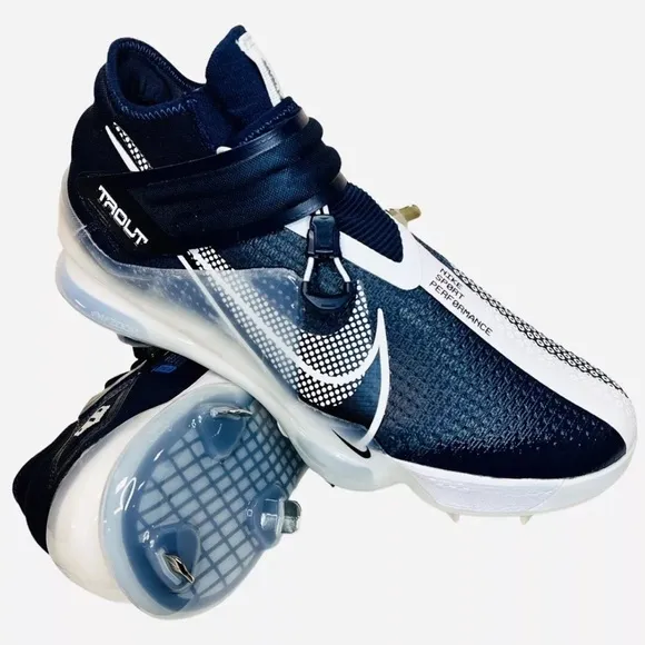Nike Force Zoom Trout 7 Navy White Baseball Cleats CI3134-403 Mens Size 11.5