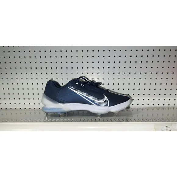 Nike Force Zoom Trout 7 Pro Mens Metal Baseball Cleats Size 12.5 Navy Blue White
