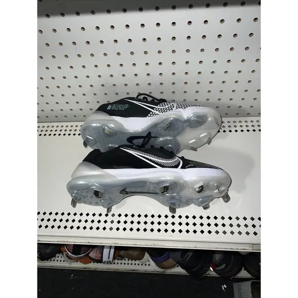 Nike Force Zoom Trout 7 Pro Mens Metal Baseball Cleats Size 8.5 Black White