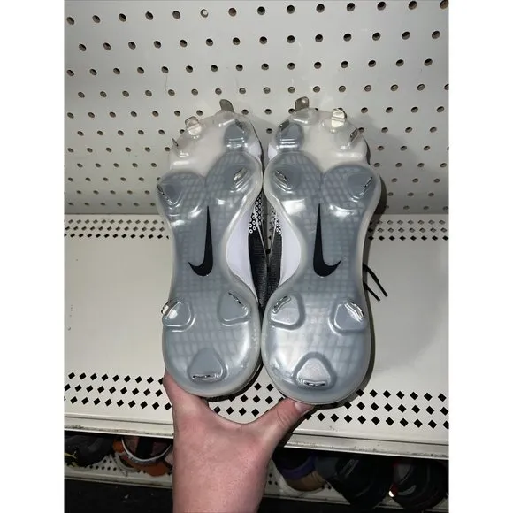 Nike Force Zoom Trout 7 Pro Mens Metal Baseball Cleats Size 8.5 Black White