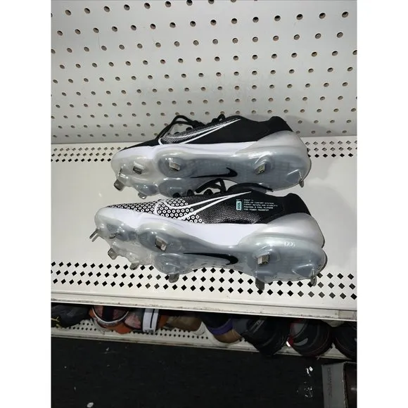 Nike Force Zoom Trout 7 Pro Mens Metal Baseball Cleats Size 8.5 Black White