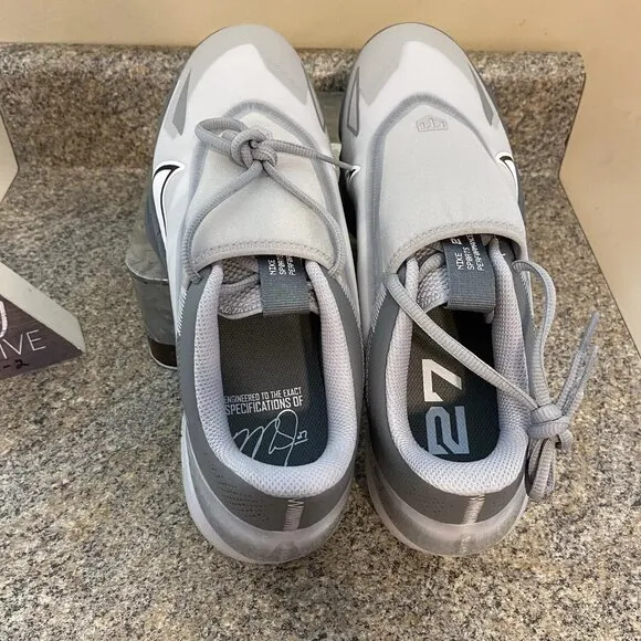 Nike Force Zoom Trout‎ 8 Pro Metal Baseball Cleats Gray/White CZ5915-001 Size 7