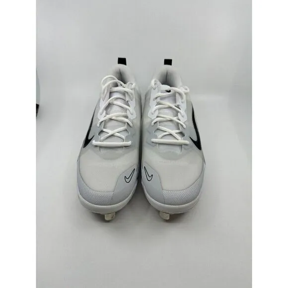 Nike Force Zoom Trout 9 Pro Metal Baseball Cleats White Size 9.5 brand new