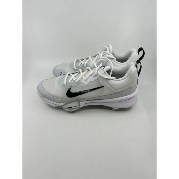 Nike Force Zoom Trout 9 Pro Metal Baseball Cleats White Size 9.5 brand new