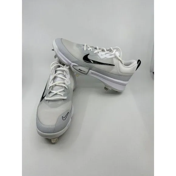 Nike Force Zoom Trout 9 Pro Metal Baseball Cleats White Size 9.5 brand new