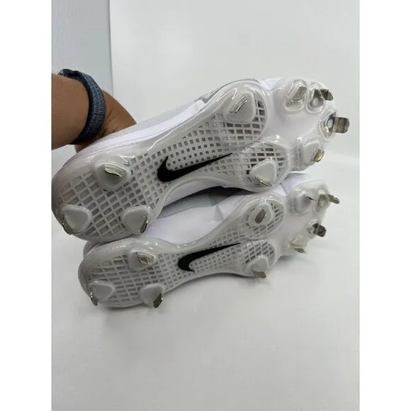 Nike Force Zoom Trout 9 Pro Metal Baseball Cleats White Size 9.5 brand new