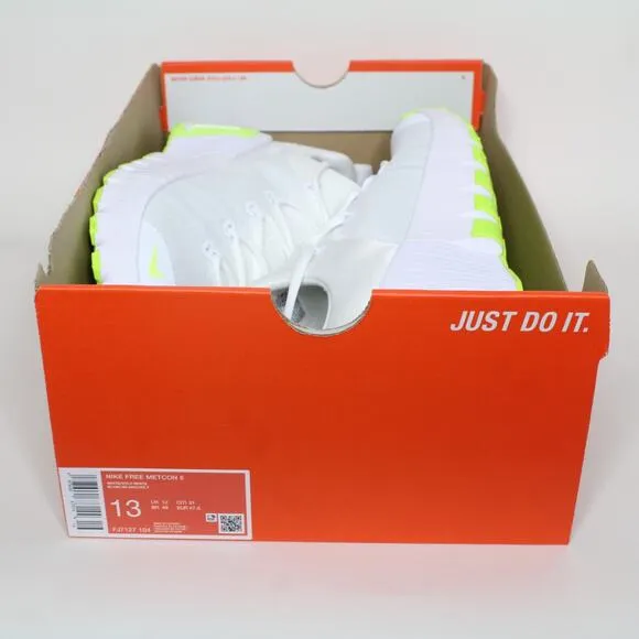 Nike Free Metcon 6 Training Shoes White Volt FJ7127-104 Men's Size 13 New
