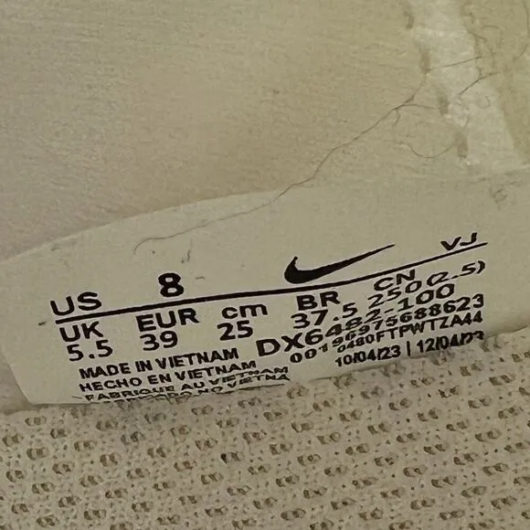 Nike Free RN Next Nature Road running shoes Womens 8 white coconut Photon Dust